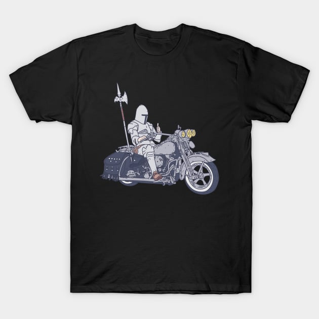 Biker Gang - Motorbike Knight - Chivalry Chopper T-Shirt by DeWinnes